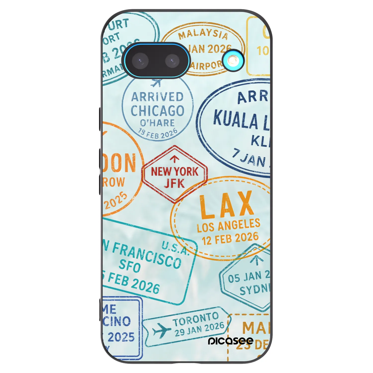 Picasee husă neagră din silicon pentru Google Pixel 8a - PASSPORT EDITION