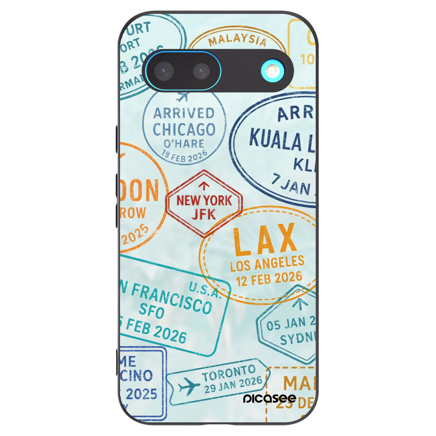 Picasee husă neagră din silicon pentru Google Pixel 8 - PASSPORT EDITION