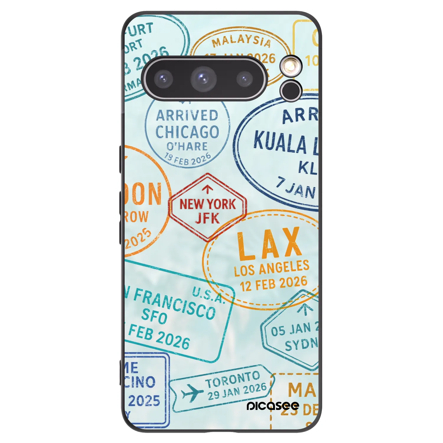 Picasee husă neagră din silicon pentru Google Pixel 8 Pro - PASSPORT EDITION