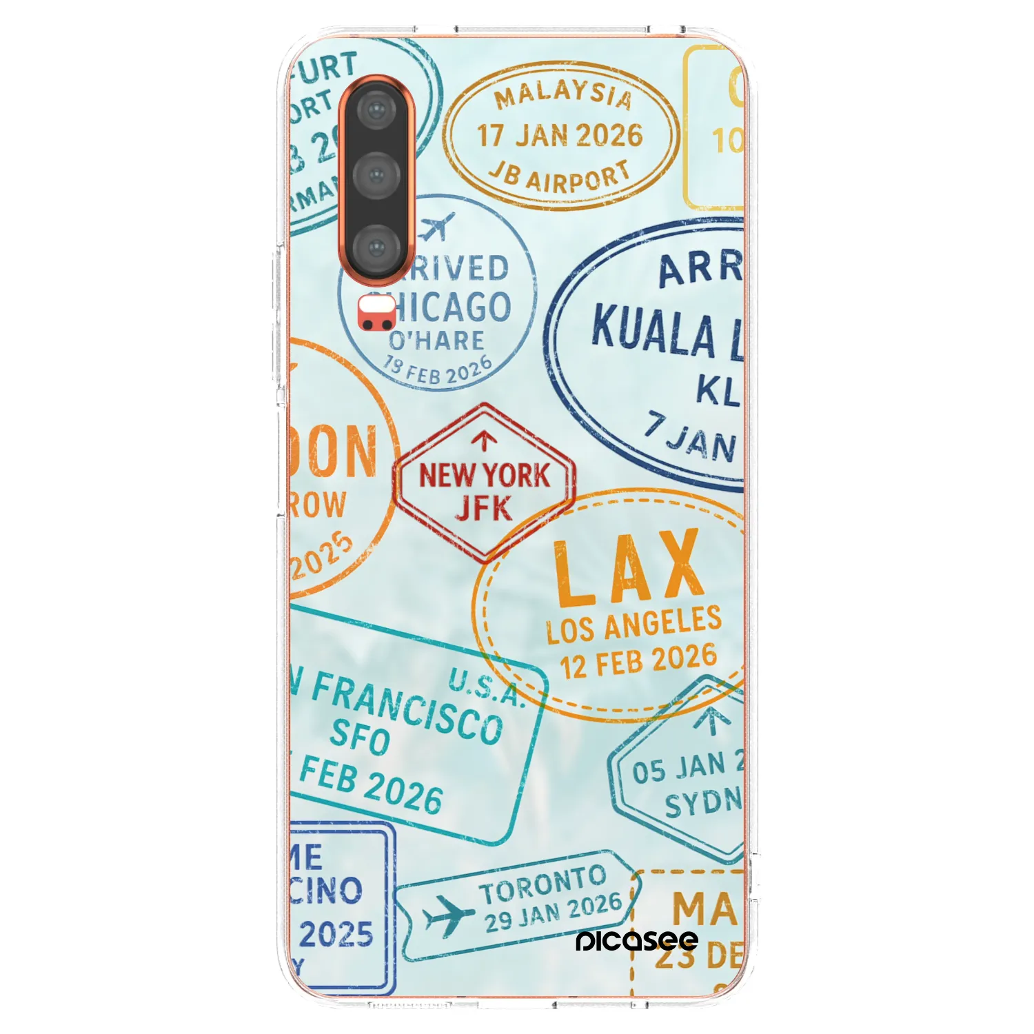 Picasee husă transparentă din silicon pentru Huawei P30 - PASSPORT EDITION