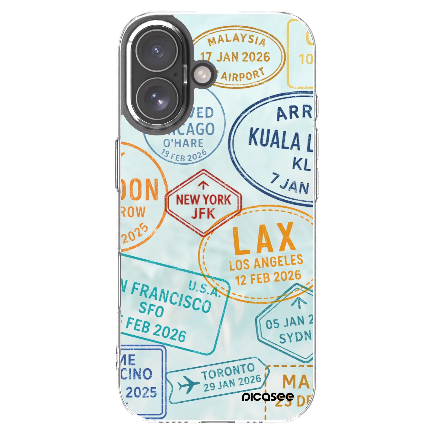 Picasee husă transparentă din silicon pentru Apple iPhone 17 - PASSPORT EDITION