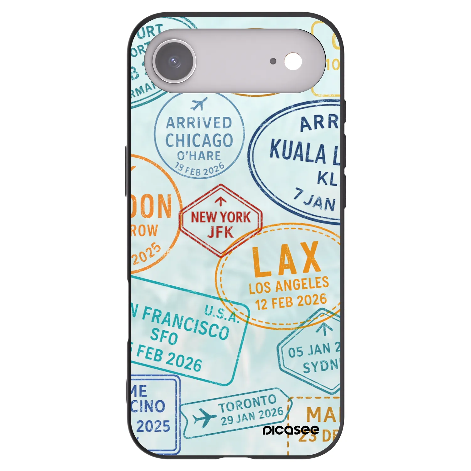 Picasee husă neagră din silicon pentru Apple iPhone Air - PASSPORT EDITION