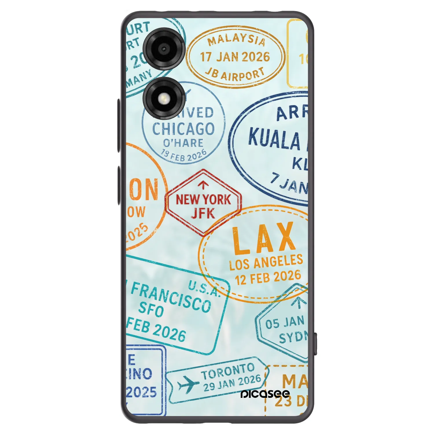 Picasee husă neagră din silicon pentru Motorola Moto E14 - PASSPORT EDITION