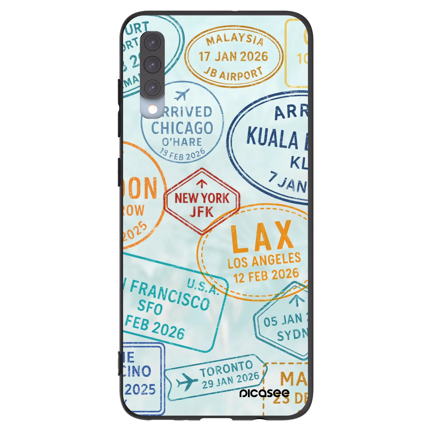 Picasee husă neagră din silicon pentru Samsung Galaxy A70 A705F - PASSPORT EDITION