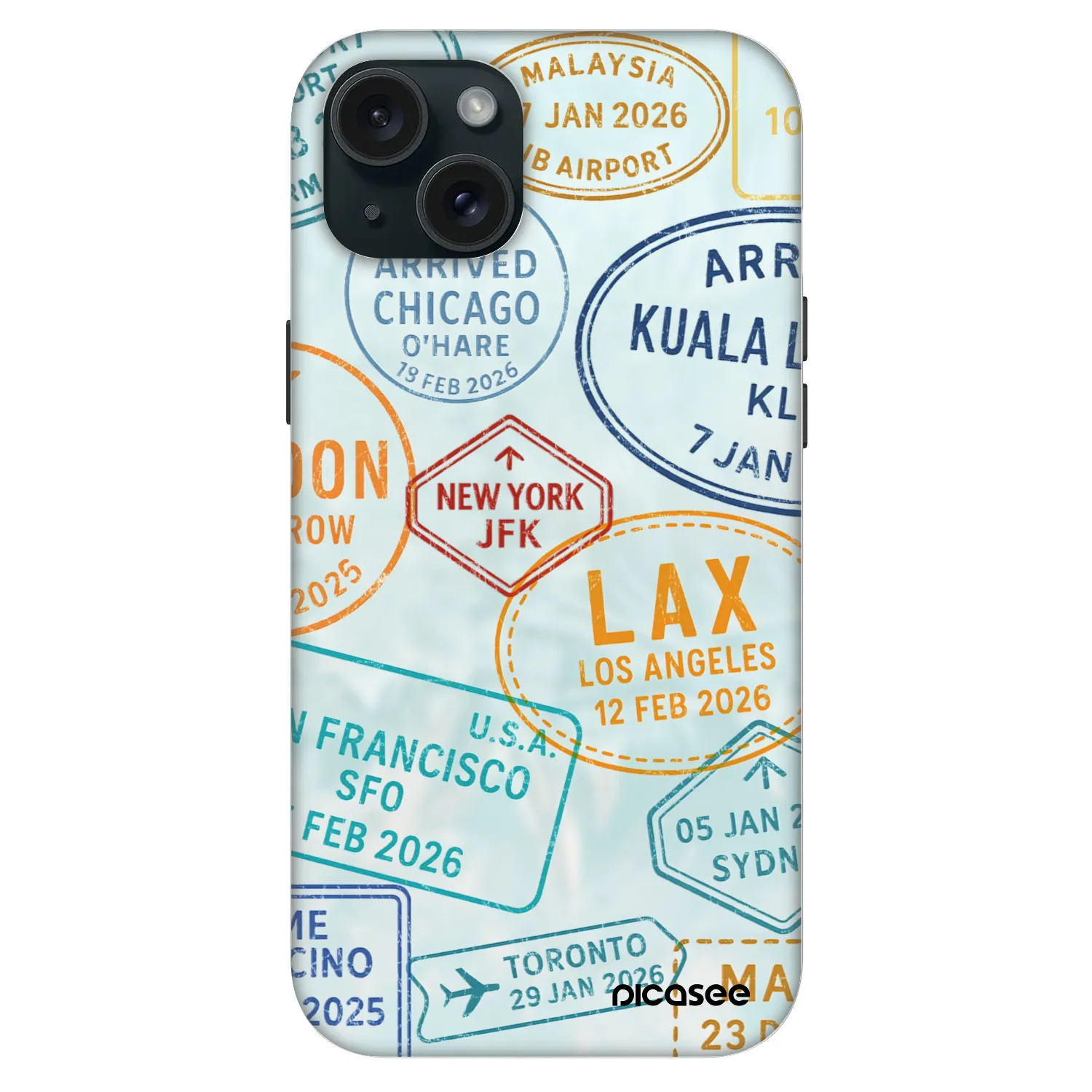 Picasee Fashion Case MagSafe pentru Apple iPhone 15 Plus - PASSPORT EDITION