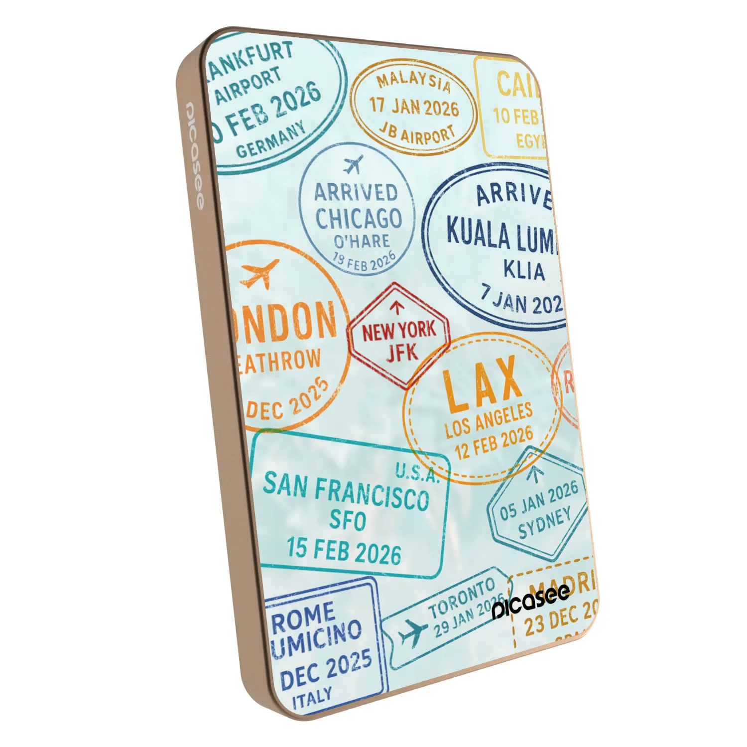 Picasee Powerbank cu MagSafe 5 000 mAh De aur - PASSPORT EDITION