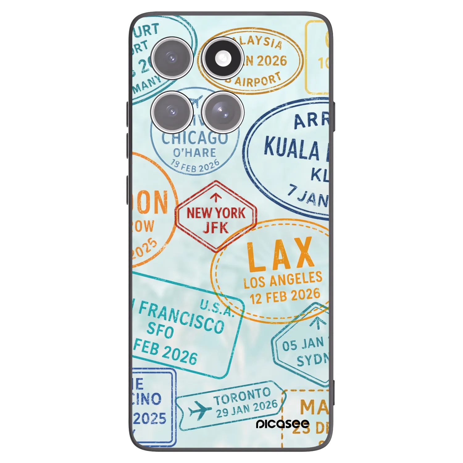 Picasee husă neagră din silicon pentru Motorola Edge 60 Fusion - PASSPORT EDITION