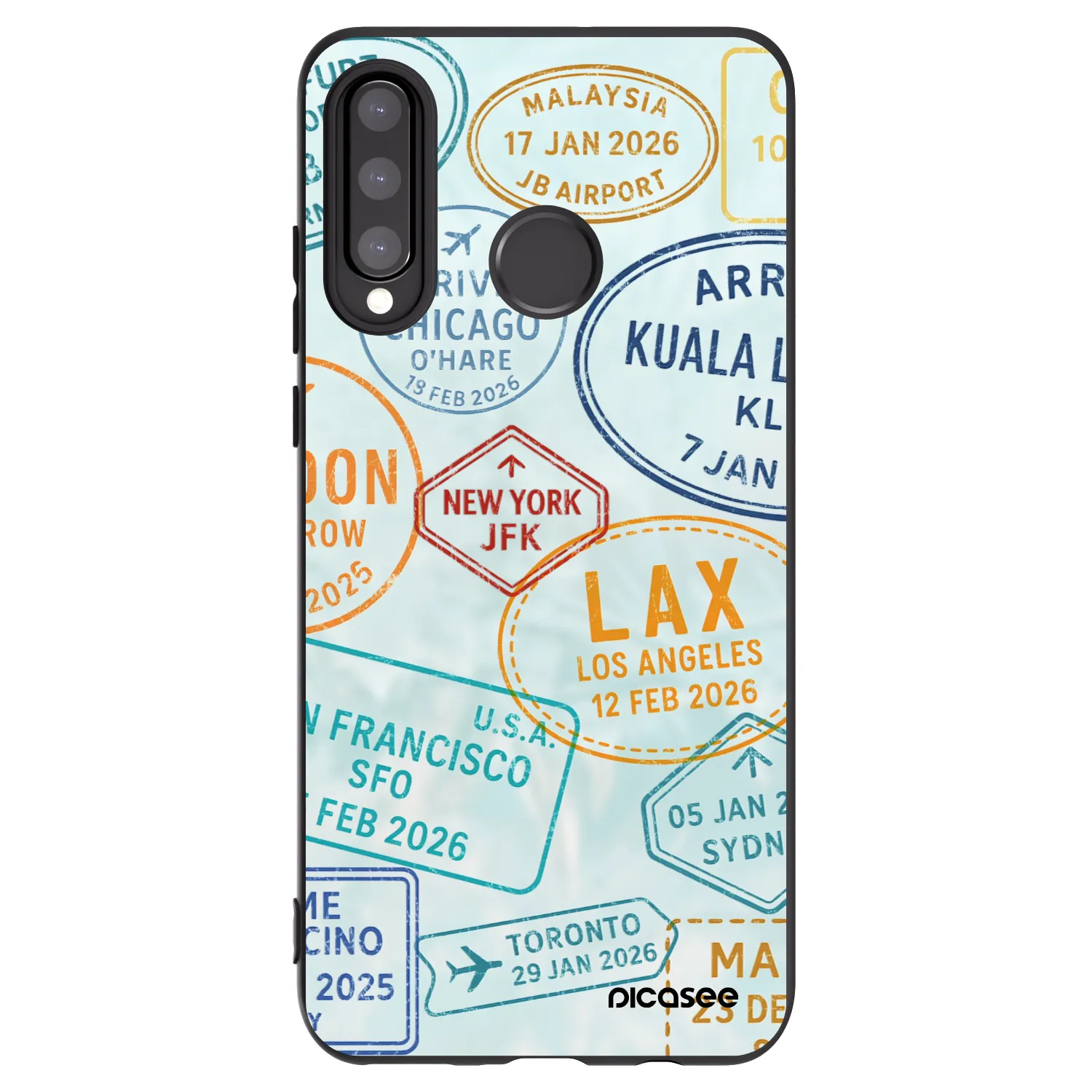 Picasee husă neagră din silicon pentru Huawei P30 Lite - PASSPORT EDITION