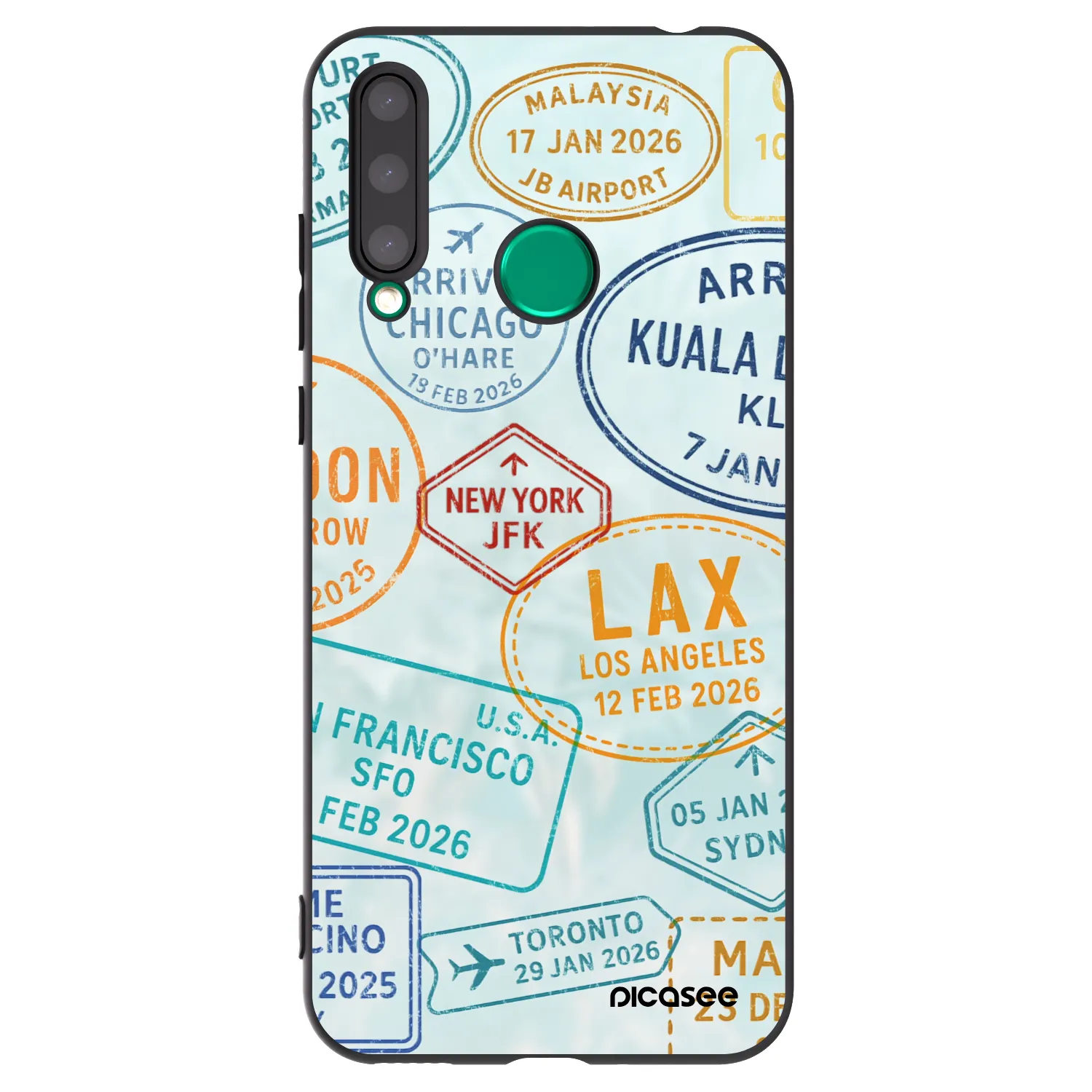 Picasee husă neagră din silicon pentru Honor 20 Lite - PASSPORT EDITION