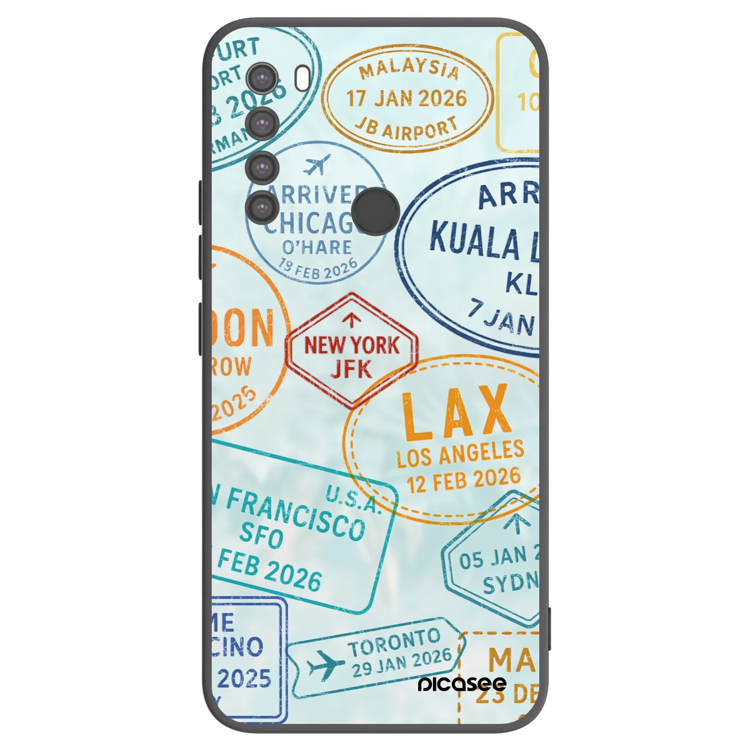 Picasee husă neagră din silicon pentru Xiaomi Redmi Note 8 - PASSPORT EDITION