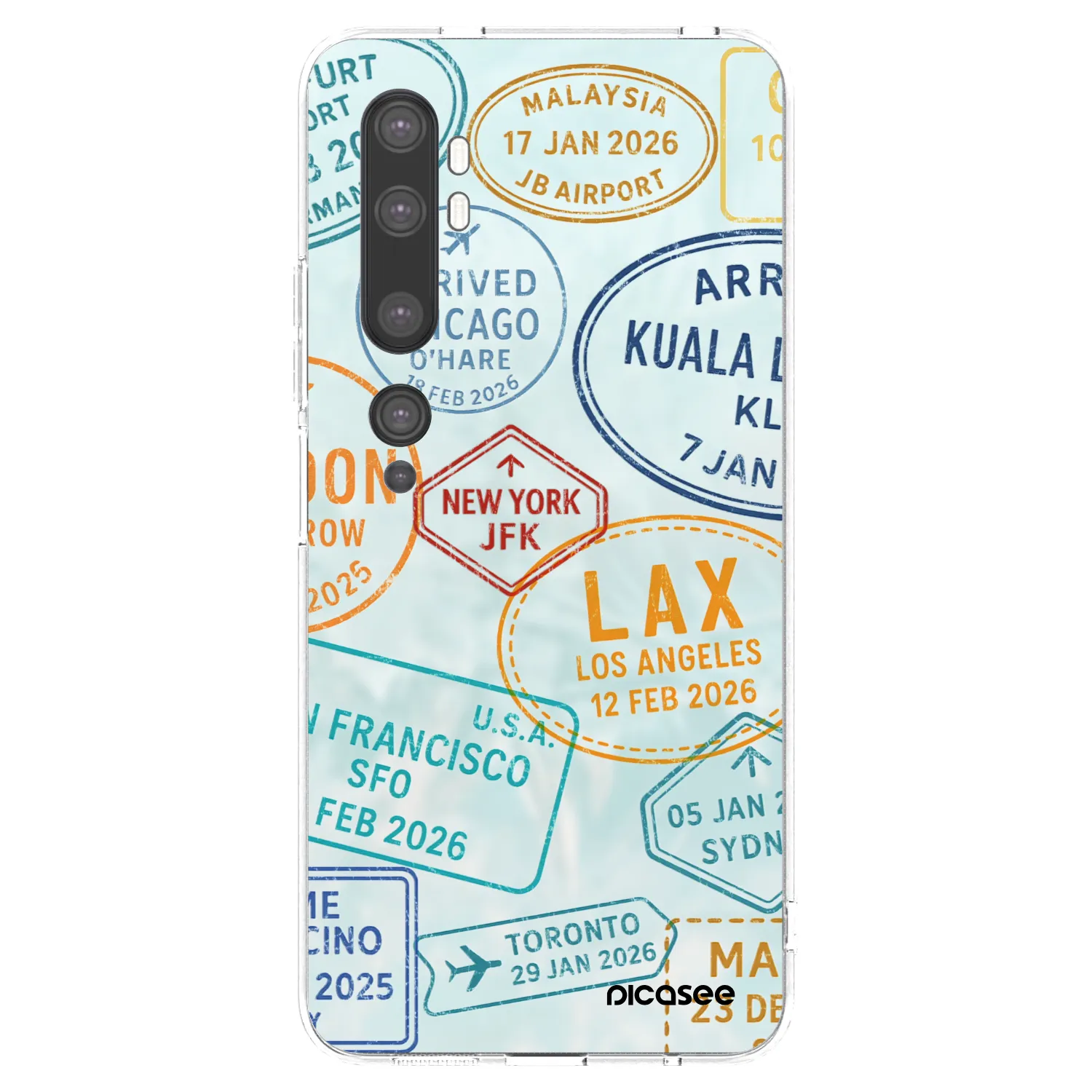 Picasee husă transparentă din silicon pentru Xiaomi Mi Note 10 (Pro) - PASSPORT EDITION