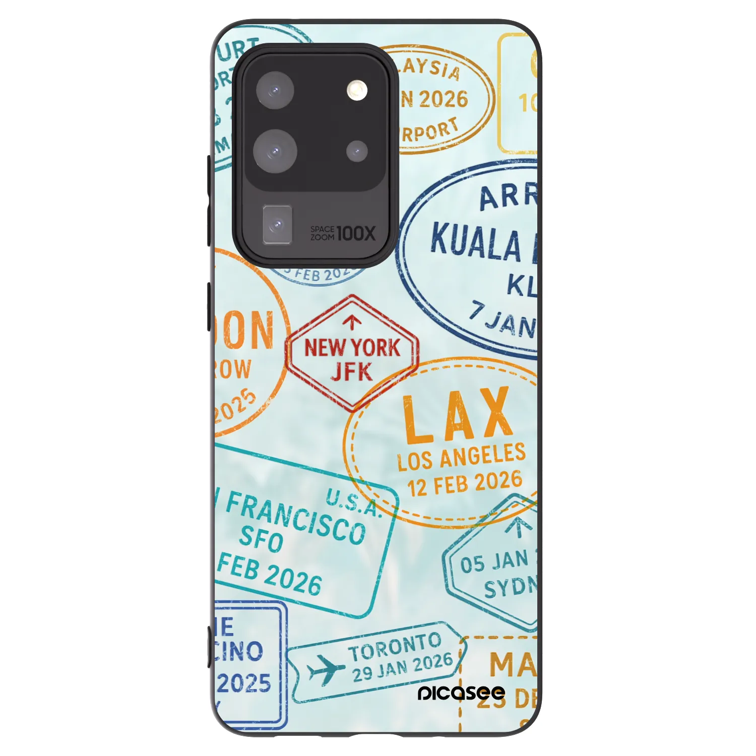 Picasee husă neagră din silicon pentru Samsung Galaxy S20 Ultra 5G G988F - PASSPORT EDITION