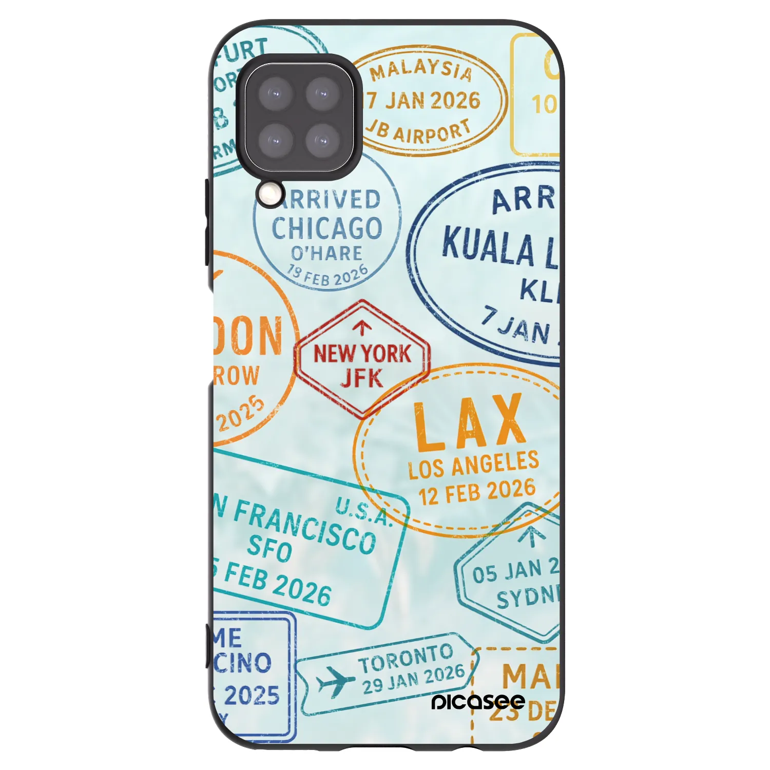 Picasee husă neagră din silicon pentru Huawei P40 Lite - PASSPORT EDITION