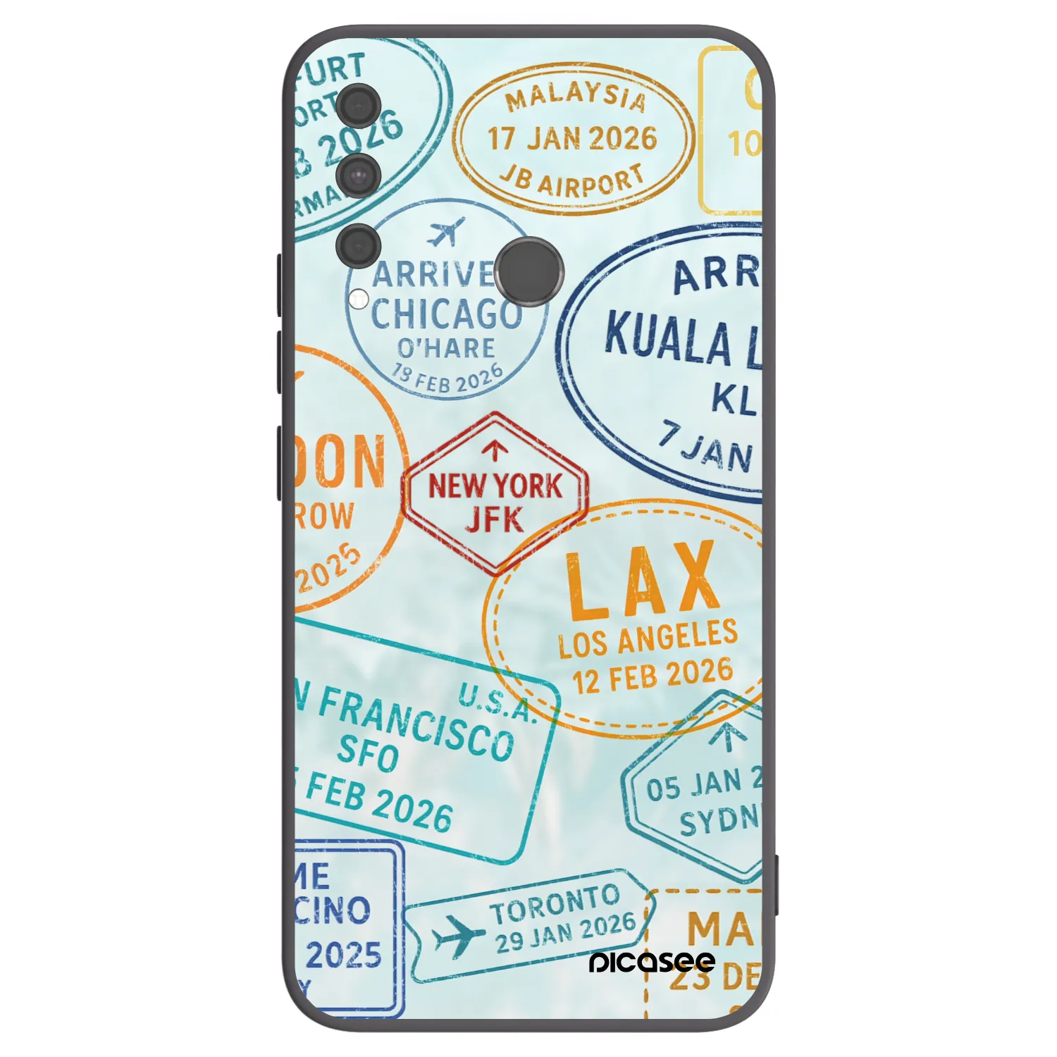 Picasee husă neagră din silicon pentru Huawei P40 Lite E - PASSPORT EDITION