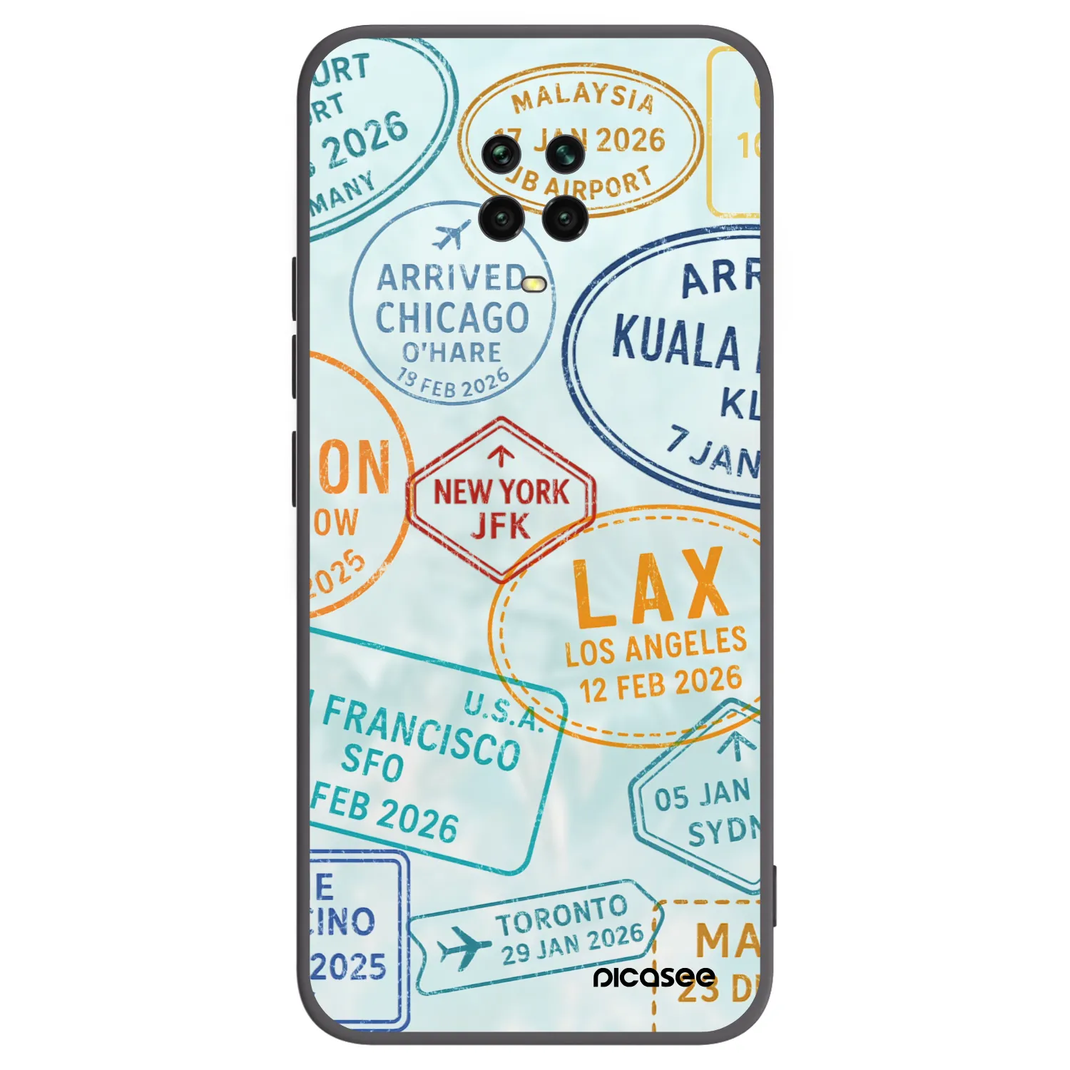 Picasee husă neagră din silicon pentru Xiaomi Redmi Note 9 Pro - PASSPORT EDITION