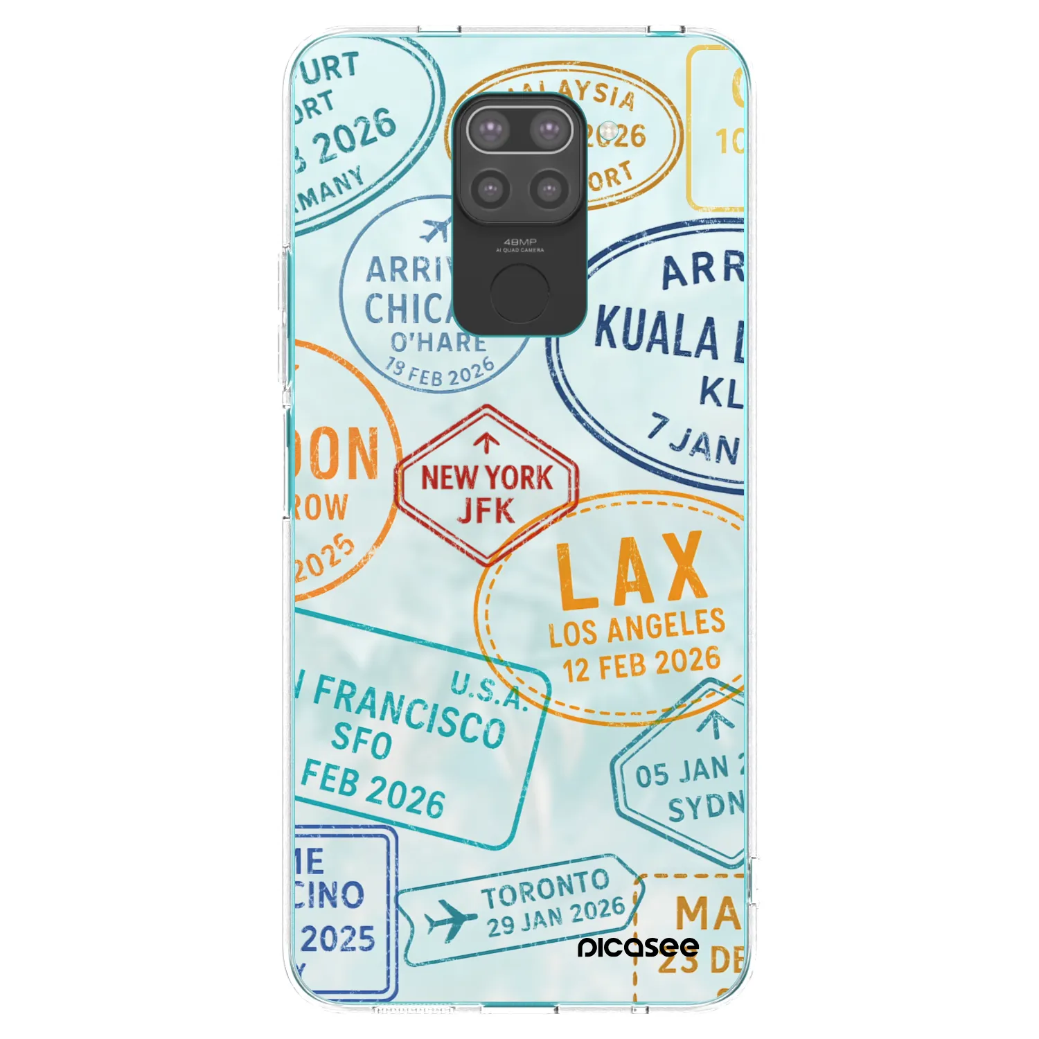 Picasee husă neagră din silicon pentru Xiaomi Redmi Note 9 - PASSPORT EDITION