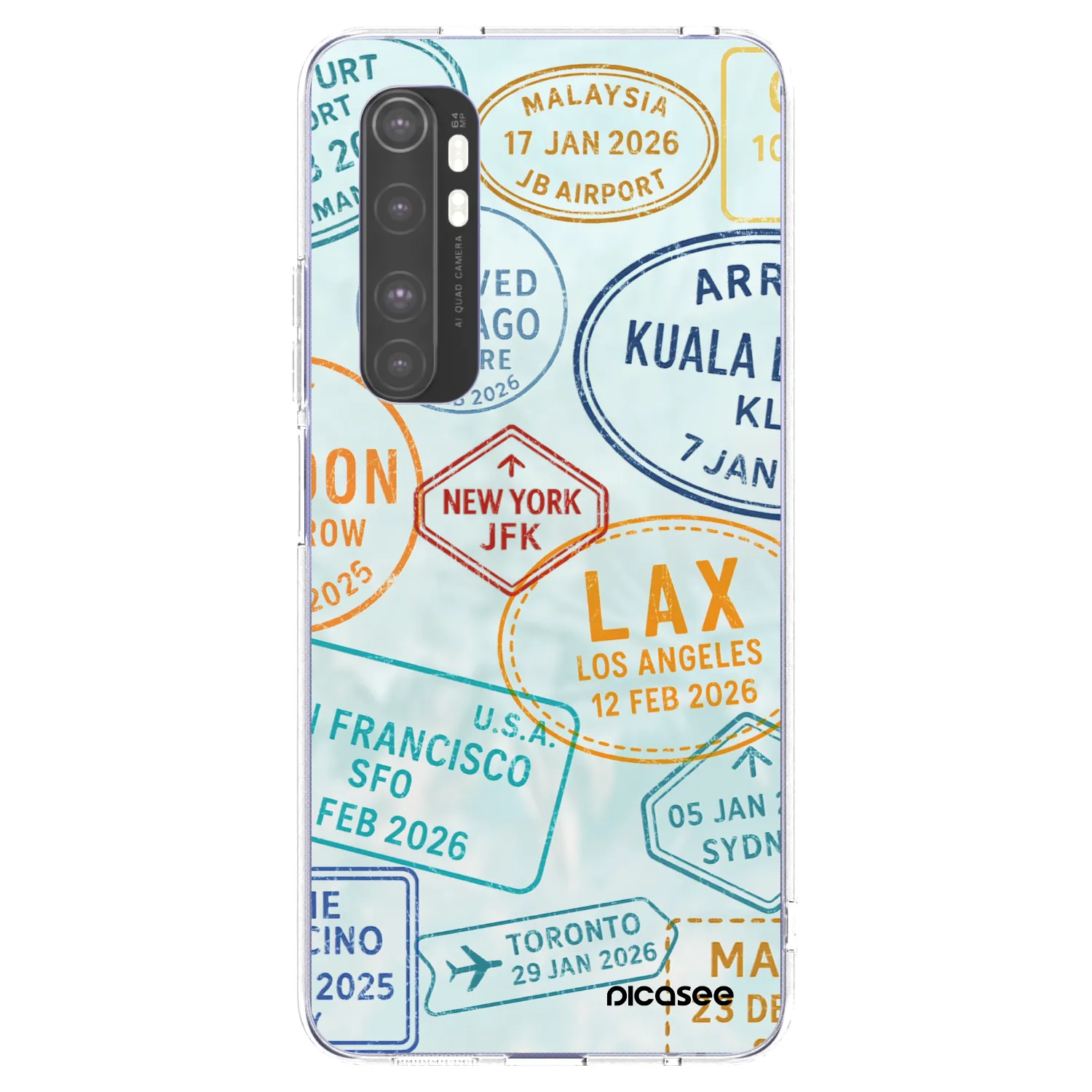 Picasee husă transparentă din silicon pentru Xiaomi Mi Note 10 Lite - PASSPORT EDITION