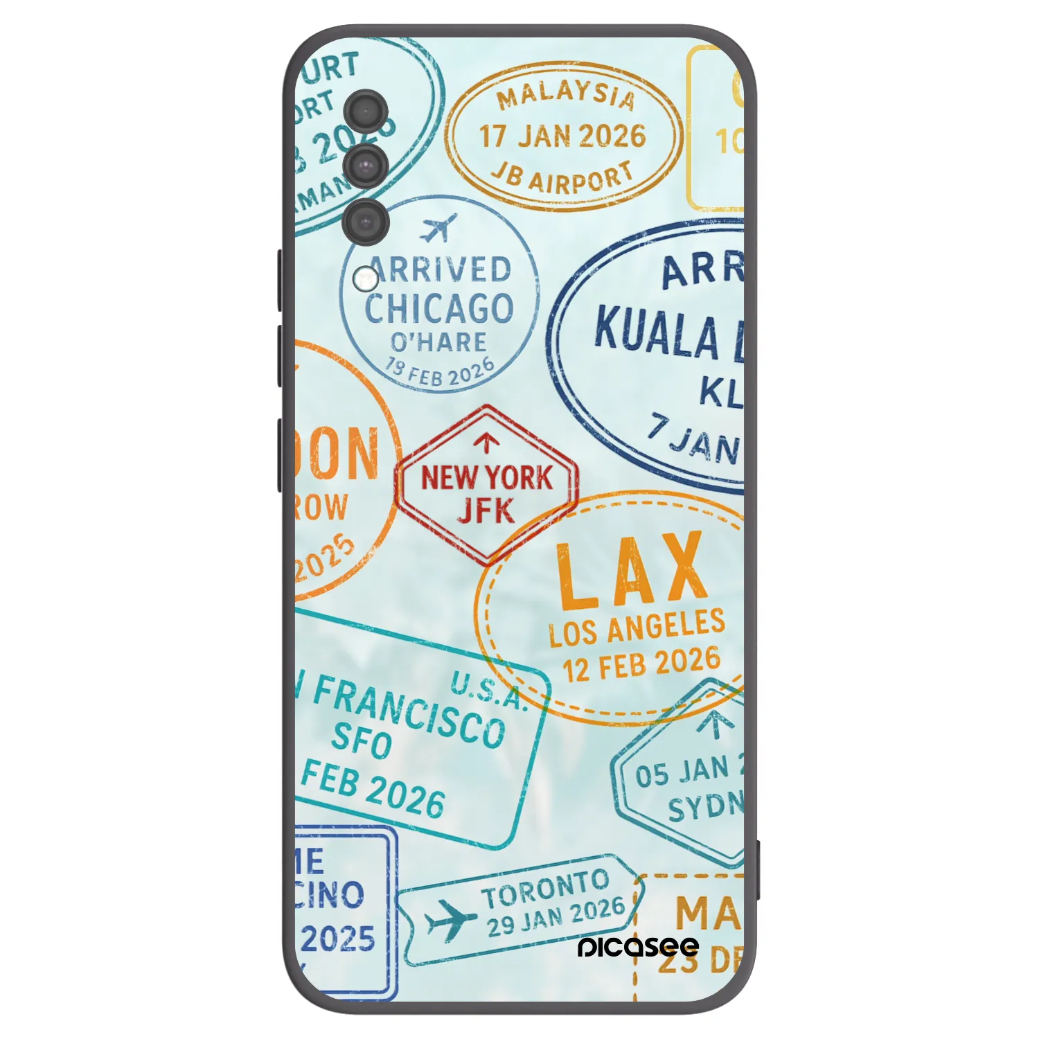 Picasee husă neagră din silicon pentru Samsung Galaxy A30s A307F - PASSPORT EDITION