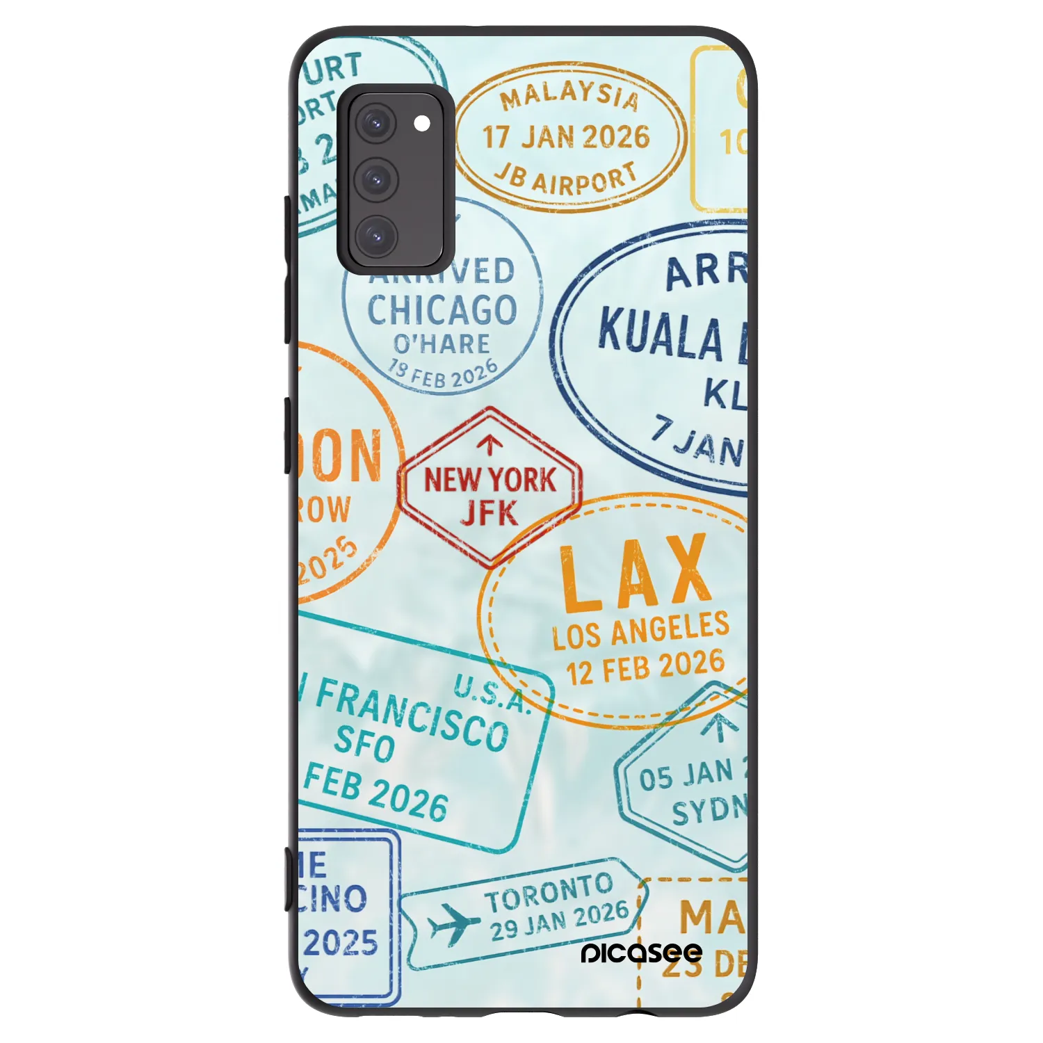 Picasee husă neagră din silicon pentru Samsung Galaxy A41 A415F - PASSPORT EDITION