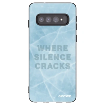 Picasee husă neagră din silicon pentru Samsung Galaxy S10 G973 - SILENCE
