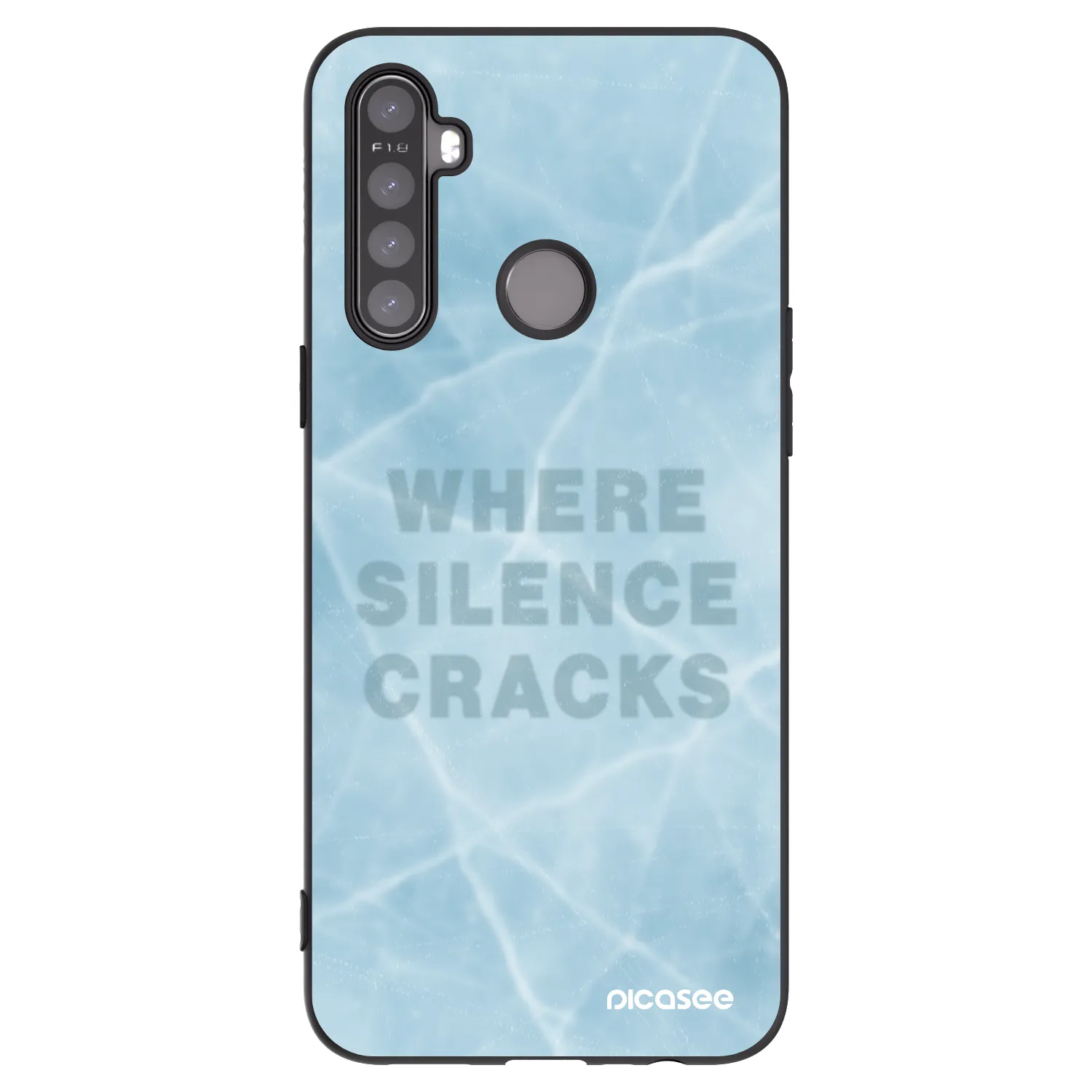 Picasee husă neagră din silicon pentru Realme 5 - SILENCE