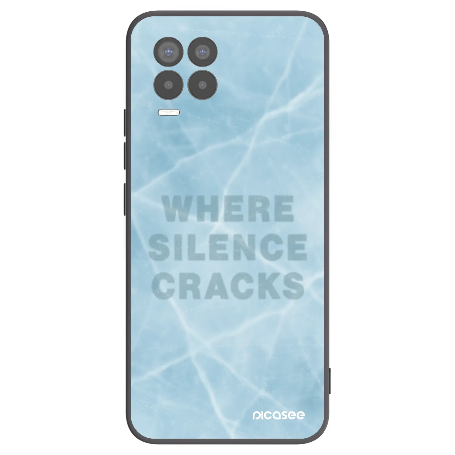 Picasee husă neagră din silicon pentru Realme 8 Pro - SILENCE