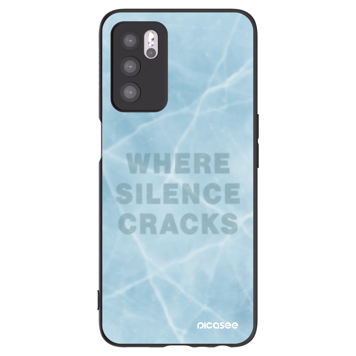 Picasee husă neagră din silicon pentru OPPO A16s - SILENCE