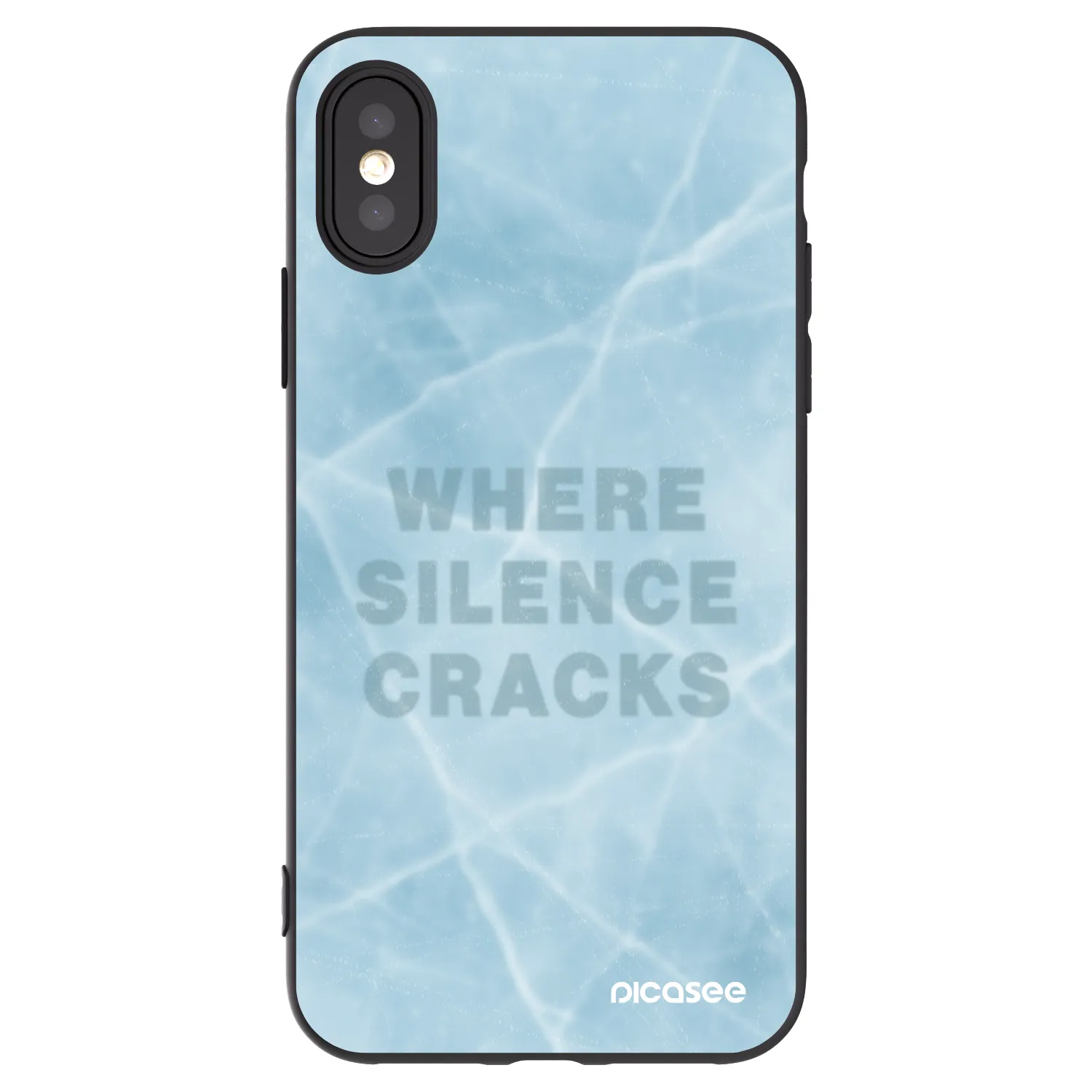 Picasee husă neagră din silicon pentru Apple iPhone X/XS - SILENCE