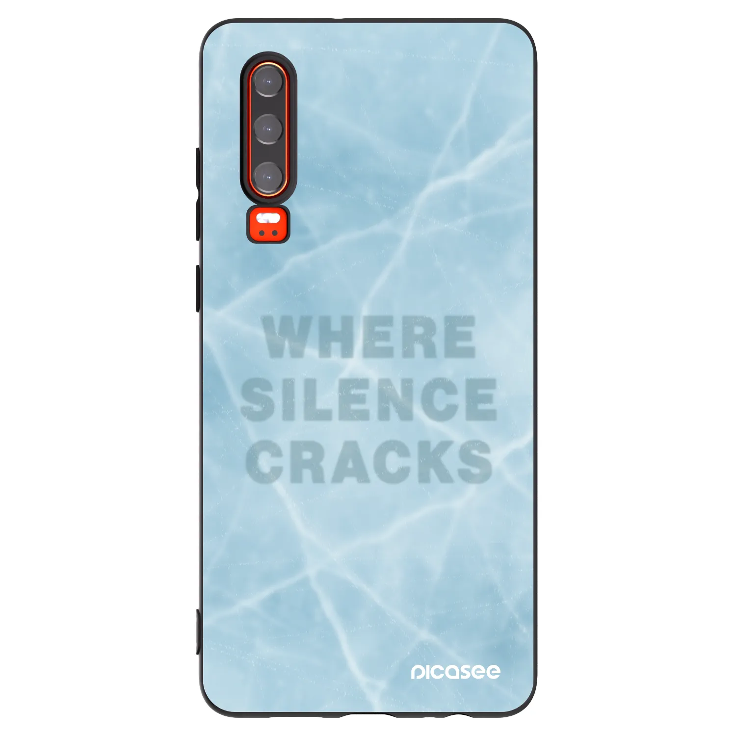 Picasee husă neagră din silicon pentru Huawei P30 - SILENCE