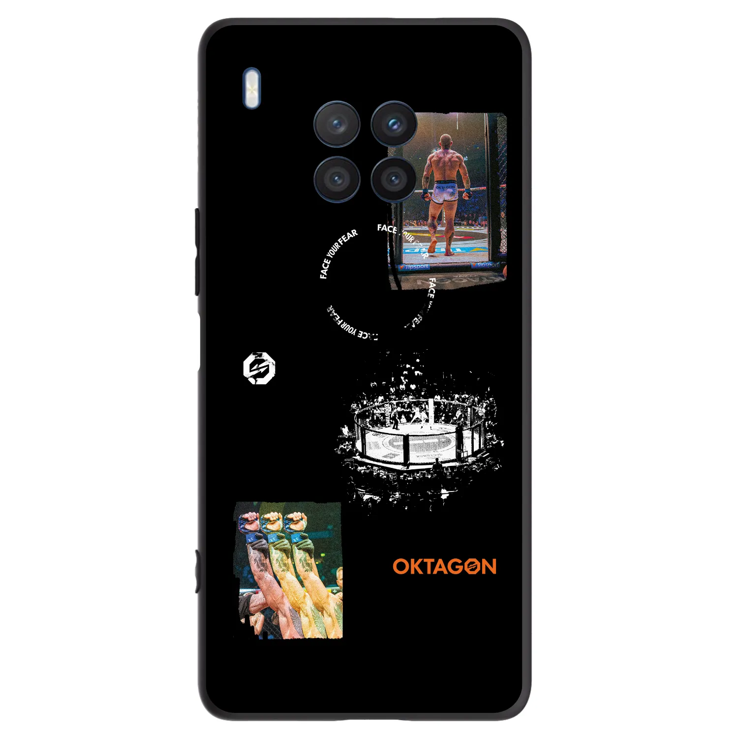 Picasee husă neagră din silicon pentru Honor 50 Lite - OKTAGON - Cage Snapshot