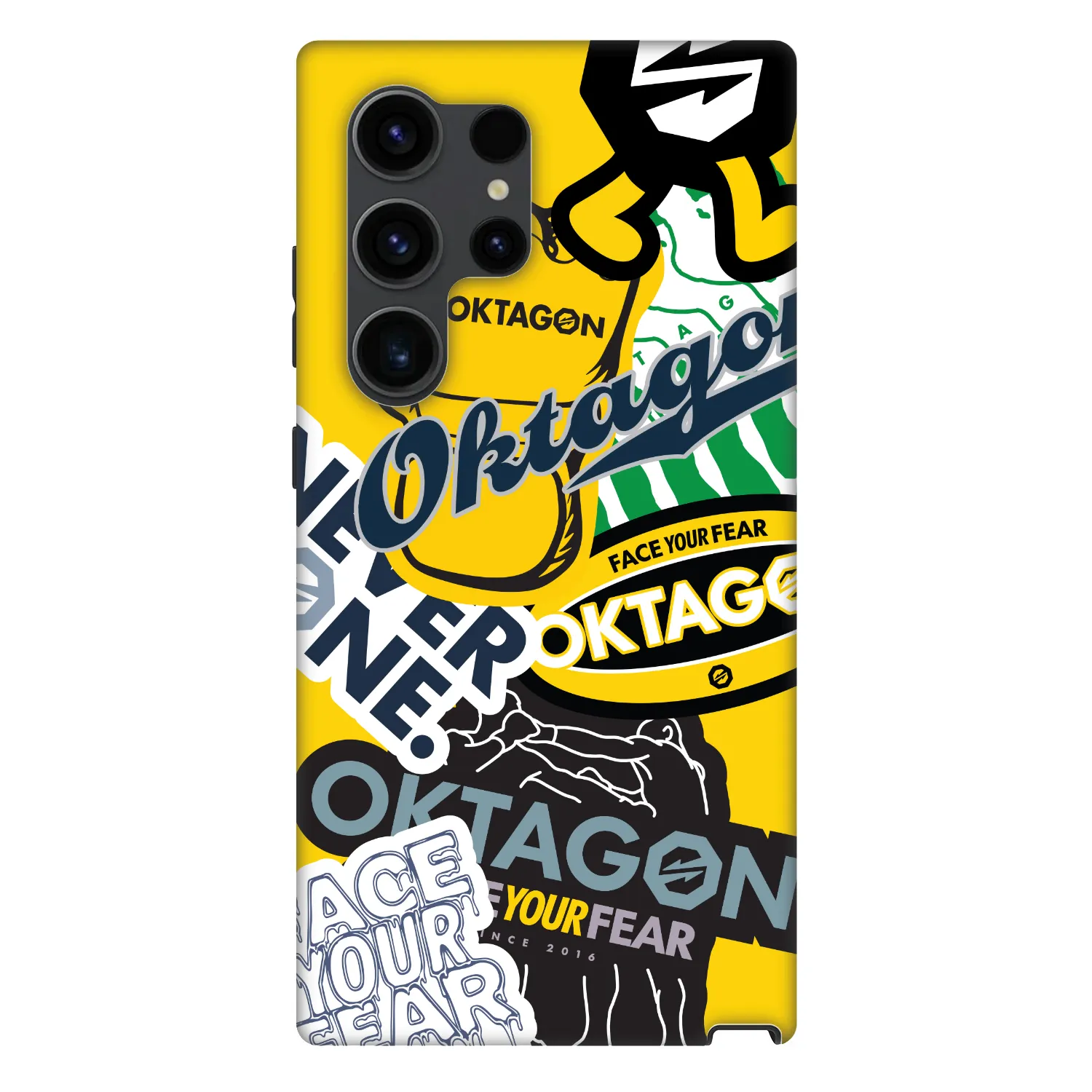 Picasee Fashion Case PowerShare pro Samsung Galaxy S24 Ultra S928B 5G - OKTAGON - Logo Archive