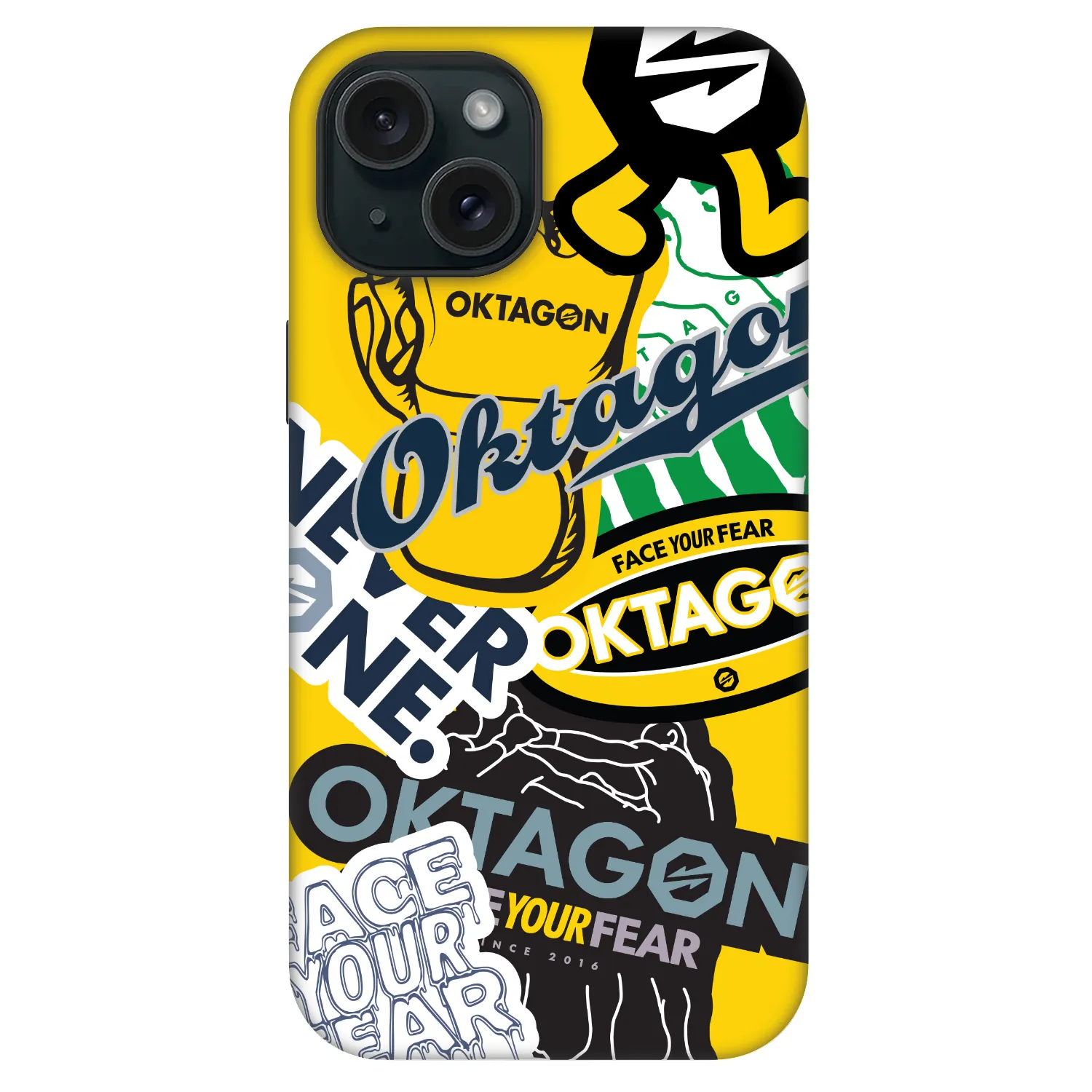 Picasee Fashion Case MagSafe pentru Apple iPhone 15 - OKTAGON - Logo Archive