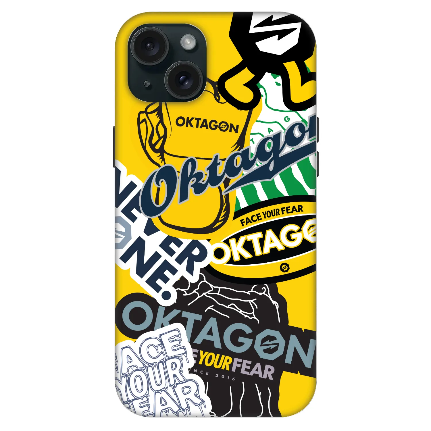 Picasee Fashion Case MagSafe pentru Apple iPhone 15 Plus - OKTAGON - Logo Archive