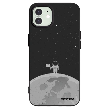 Picasee husă neagră din silicon pentru Apple iPhone 12 - Astronaut
