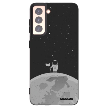 Picasee husă neagră din silicon pentru Samsung Galaxy S21 5G G991B - Astronaut