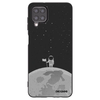 Picasee husă neagră din silicon pentru Samsung Galaxy A12 A125F - Astronaut