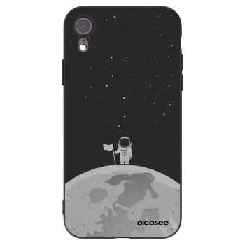 Picasee husă neagră din silicon pentru Apple iPhone XR - Astronaut