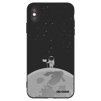Picasee husă neagră din silicon pentru Apple iPhone XS Max - Astronaut