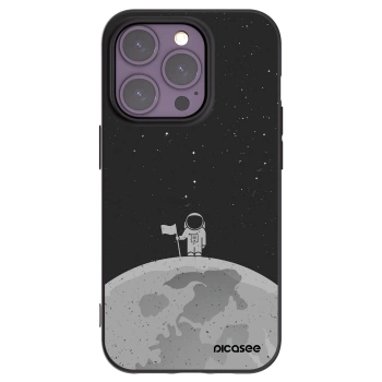 Picasee husă neagră din silicon pentru Apple iPhone 14 Pro - Astronaut