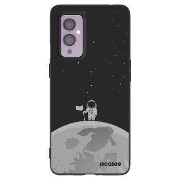 Picasee husă neagră din silicon pentru OnePlus 9 - Astronaut