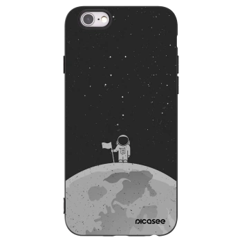 Picasee husă neagră din silicon pentru Apple iPhone 6/6S - Astronaut