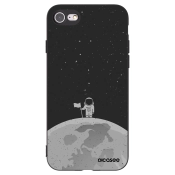 Picasee husă neagră din silicon pentru Apple iPhone 8 - Astronaut
