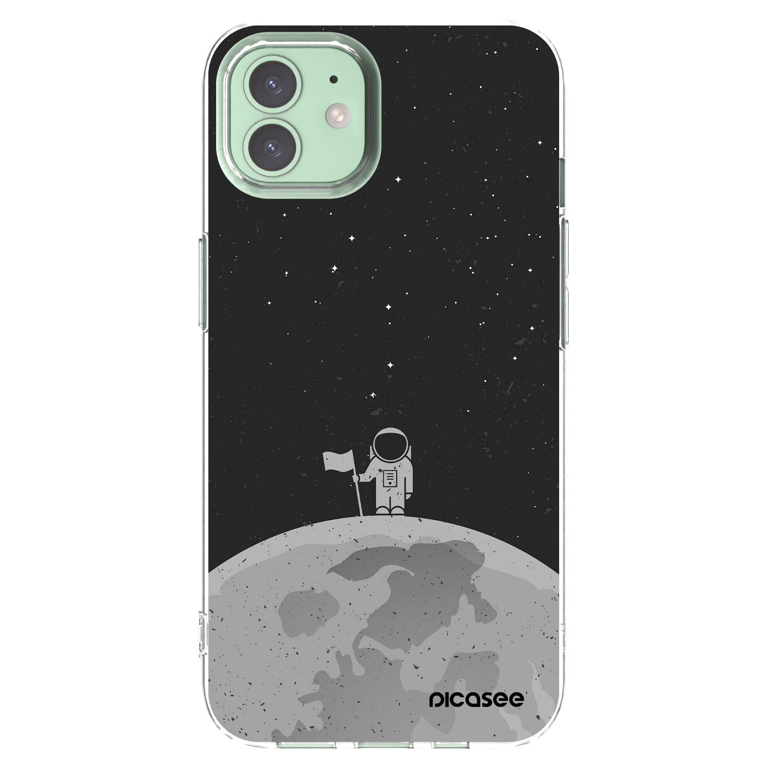 Picasee husă transparentă din silicon pentru Apple iPhone 12 - Astronaut