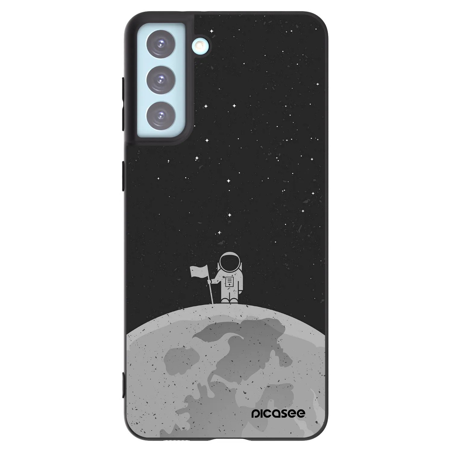 Picasee husă neagră din silicon pentru Samsung Galaxy S21+ 5G G996F - Astronaut