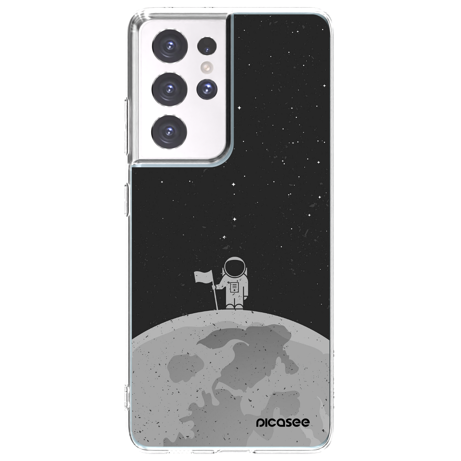 Picasee husă transparentă din silicon pentru Samsung Galaxy S21 Ultra 5G G998B - Astronaut