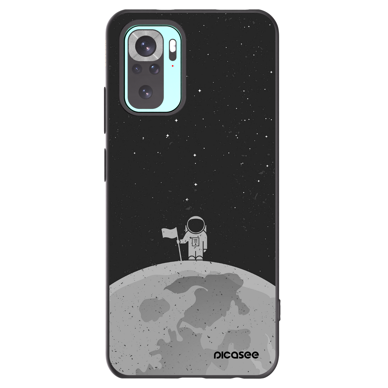 Picasee husă neagră din silicon pentru Xiaomi Redmi Note 10 Pro - Astronaut