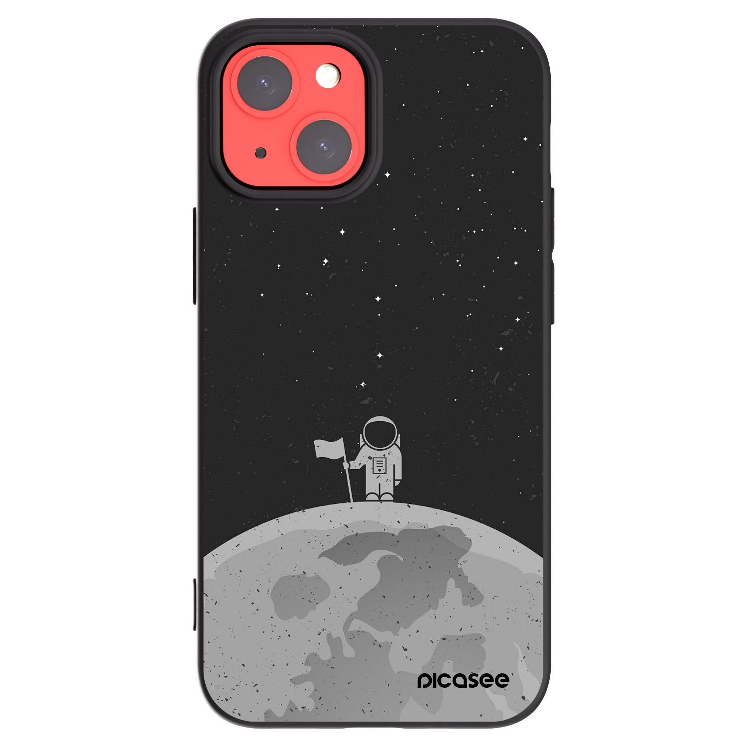 Picasee husă neagră din silicon pentru Apple iPhone 13 mini - Astronaut