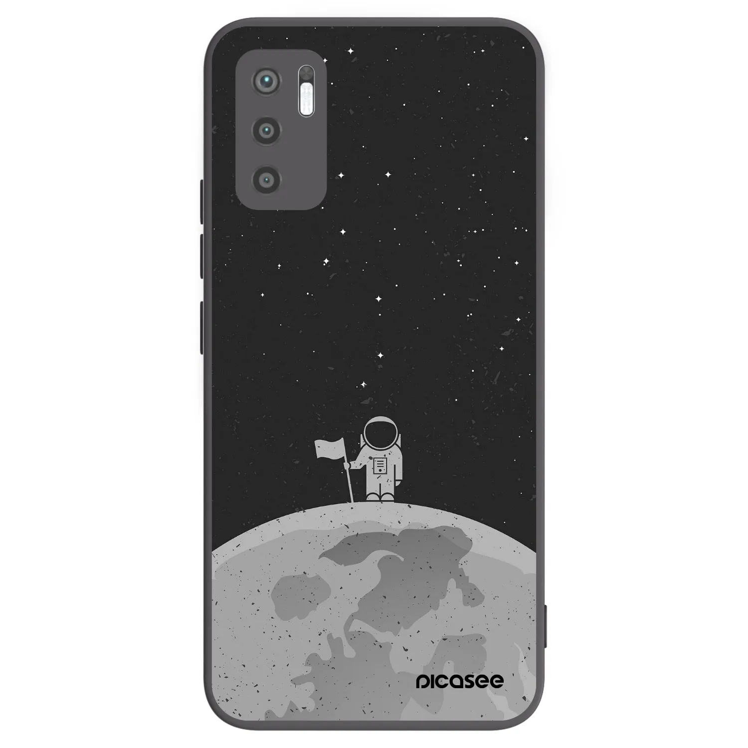 Picasee husă neagră din silicon pentru Xiaomi Redmi Note 10 5G - Astronaut