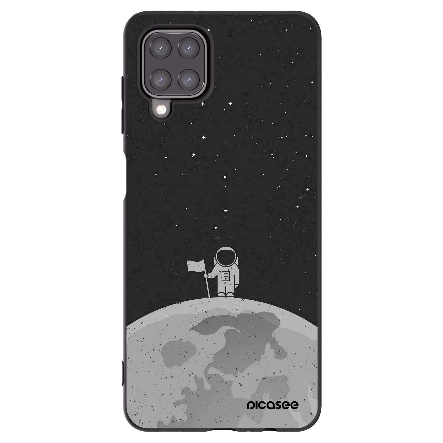 Picasee husă neagră din silicon pentru Samsung Galaxy M12 M127F - Astronaut