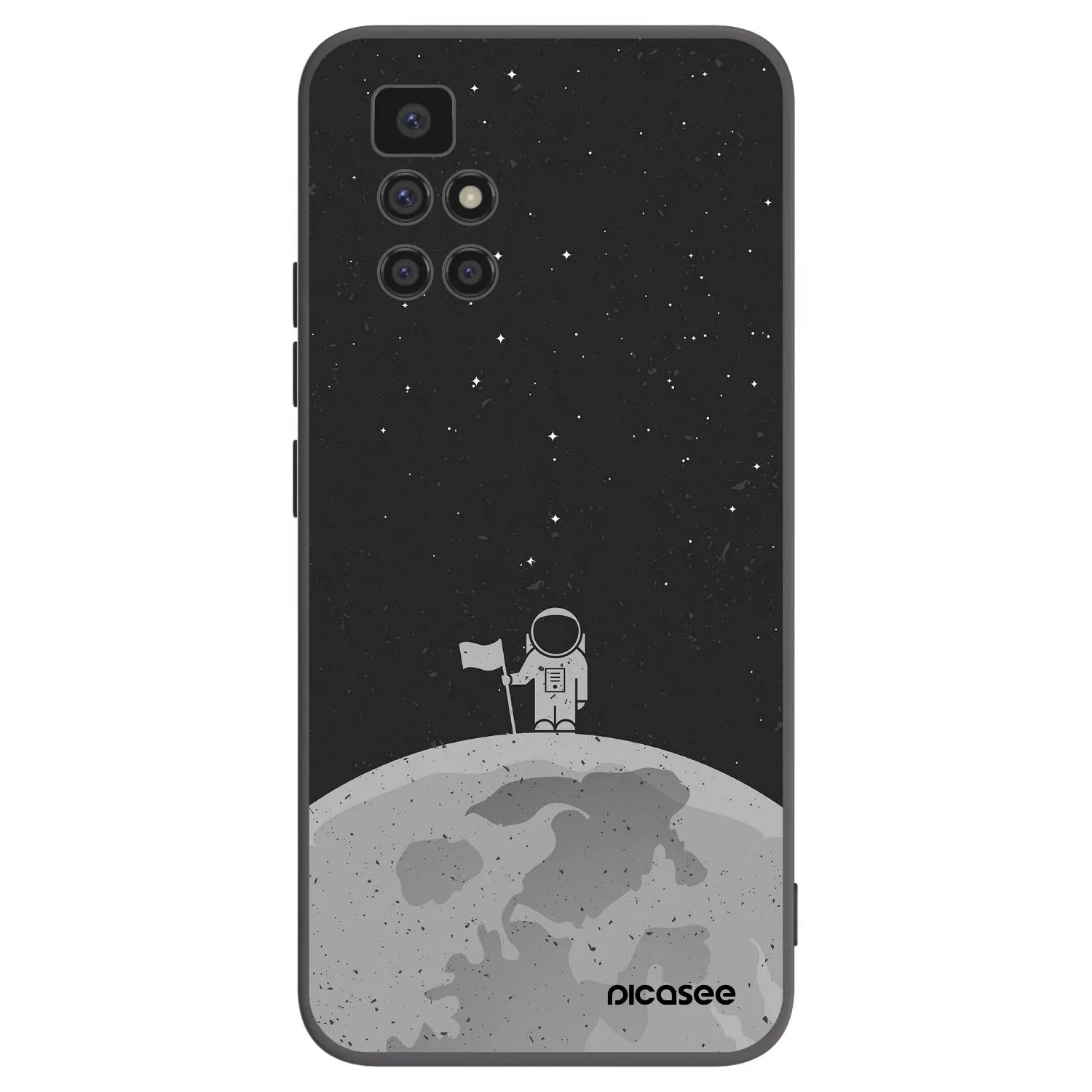 Picasee husă neagră din silicon pentru Xiaomi Redmi 10 - Astronaut